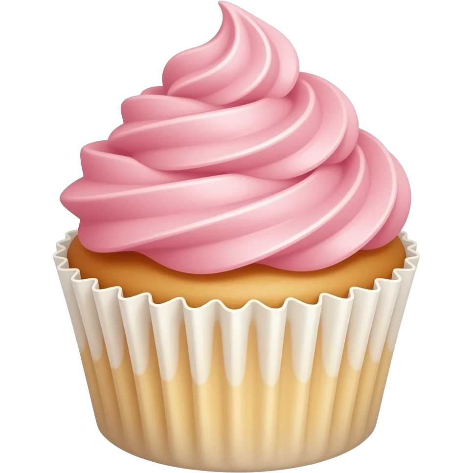Cupcake with pink icing emoji