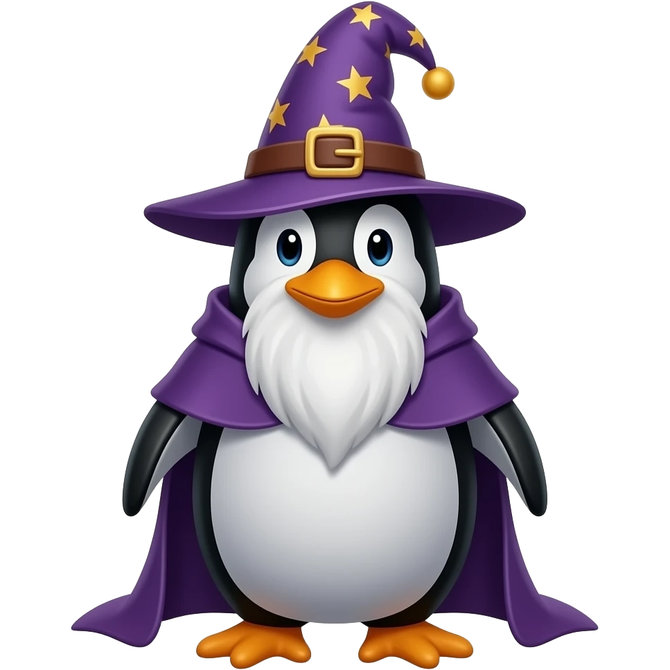 Penguin Wizard emoji
