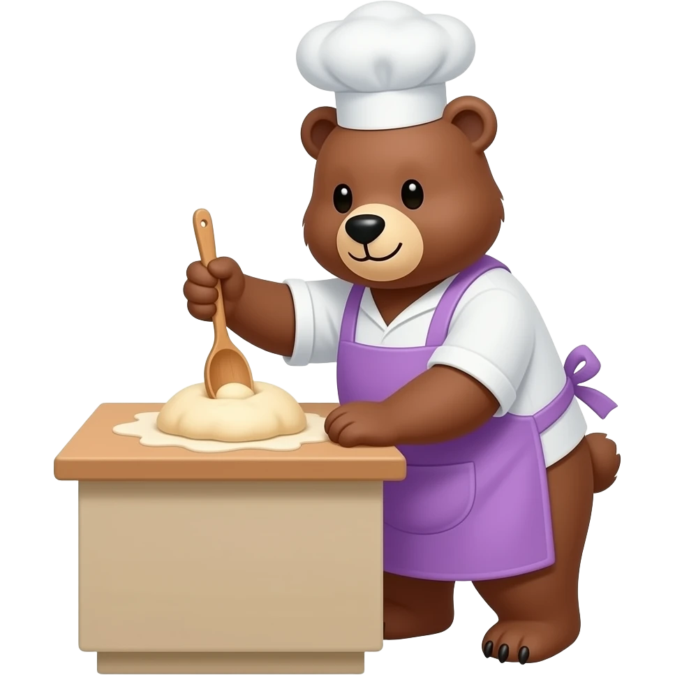 bear baker emoji