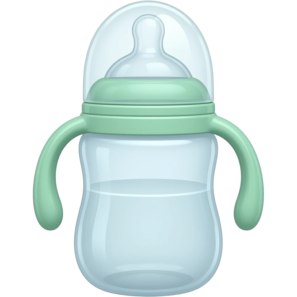 Mint baby bottle emoji