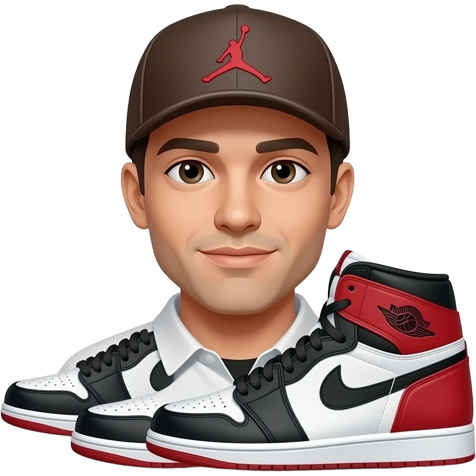 with hat and jordan 1 emoji