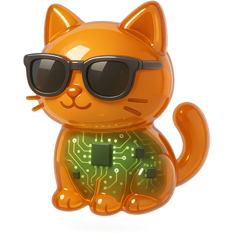 Cat wearing sunglasses emoji