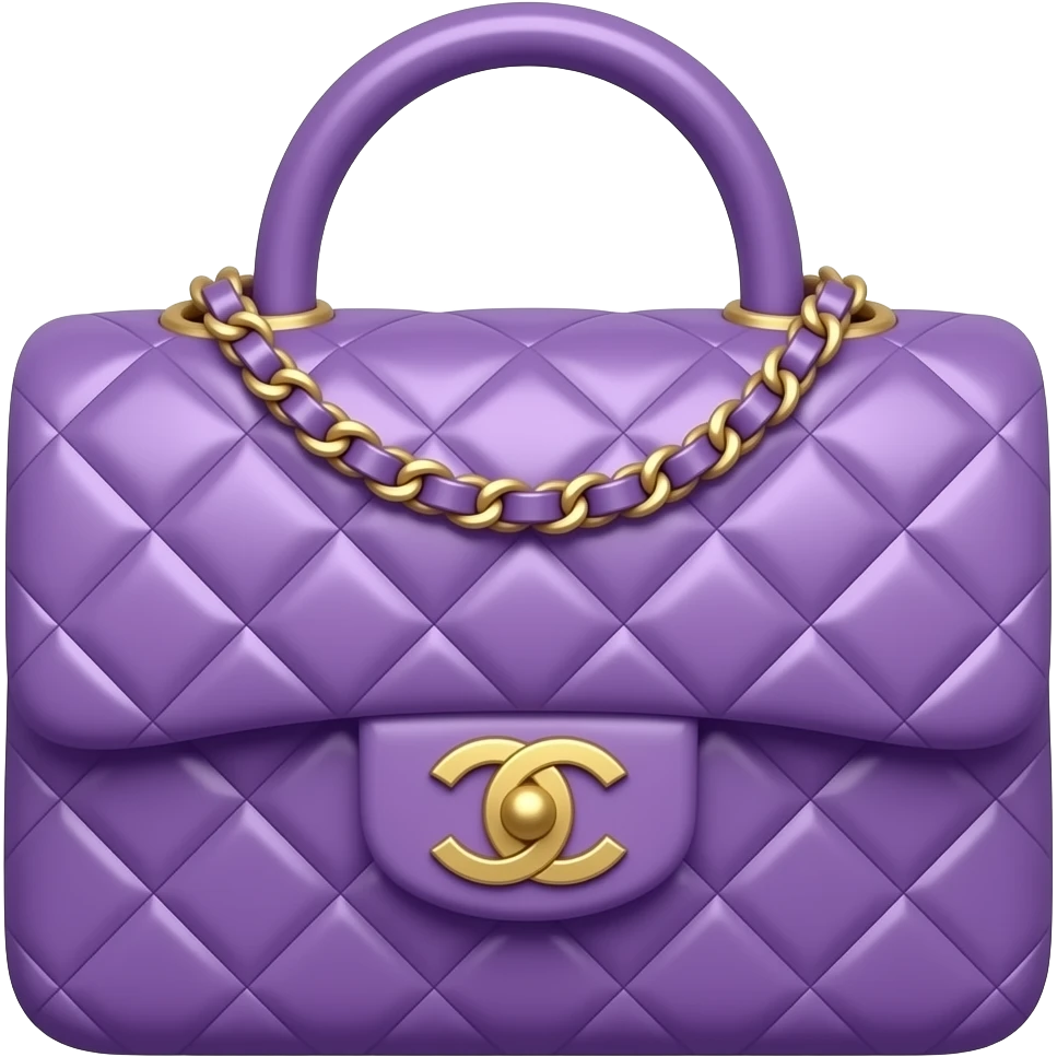 violet chanel bag emoji