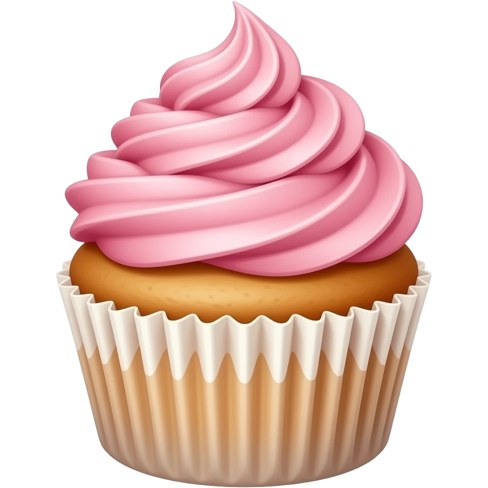 Cupcake with pink icing emoji
