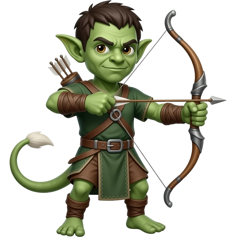 full-length goblin archer without background emoji