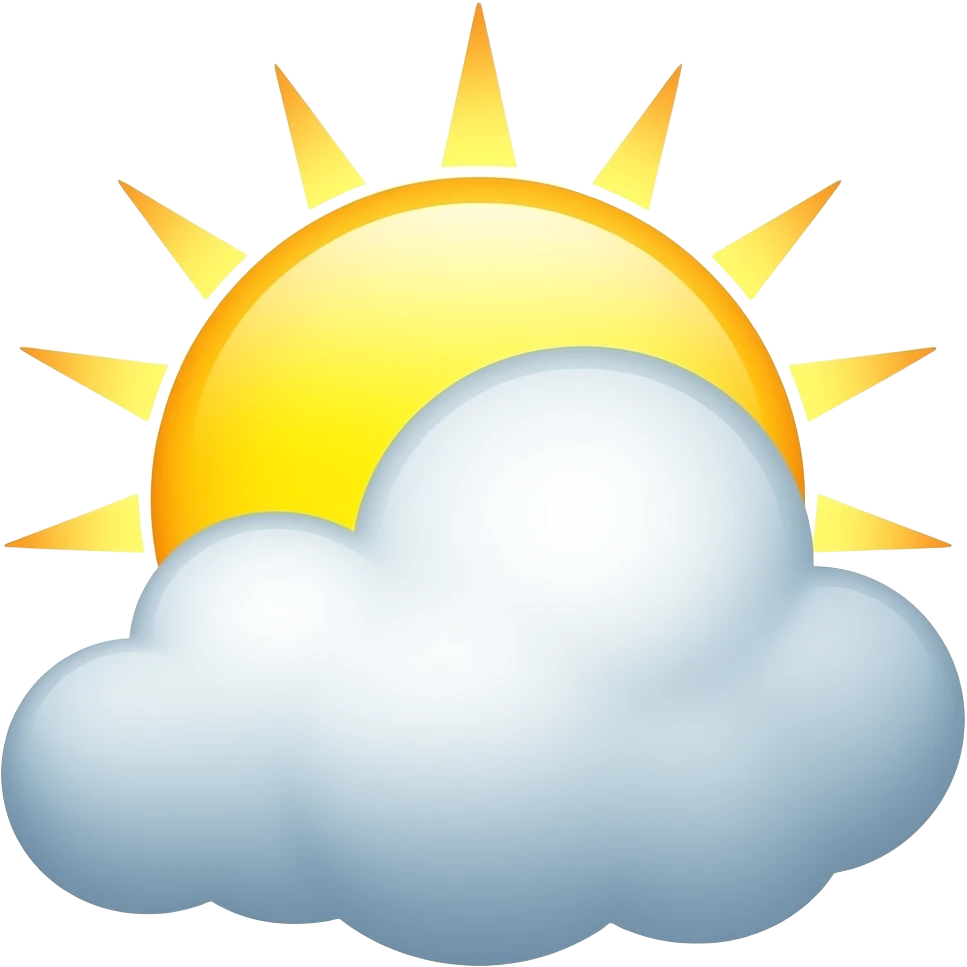 cloud and sun emoji