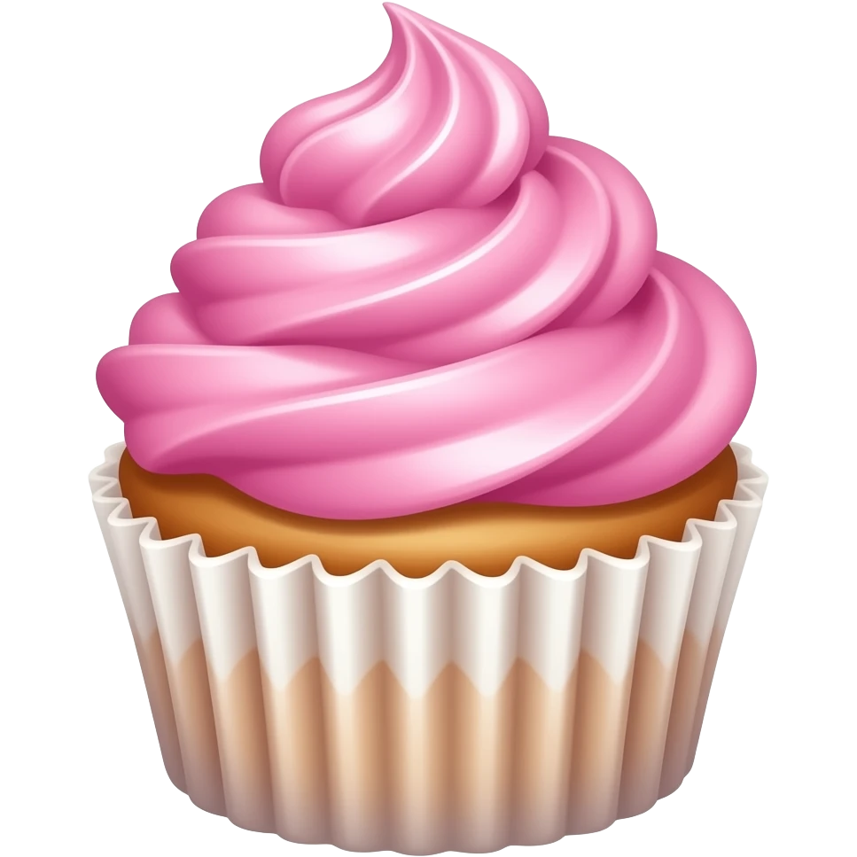 Cupcake with pink icing emoji