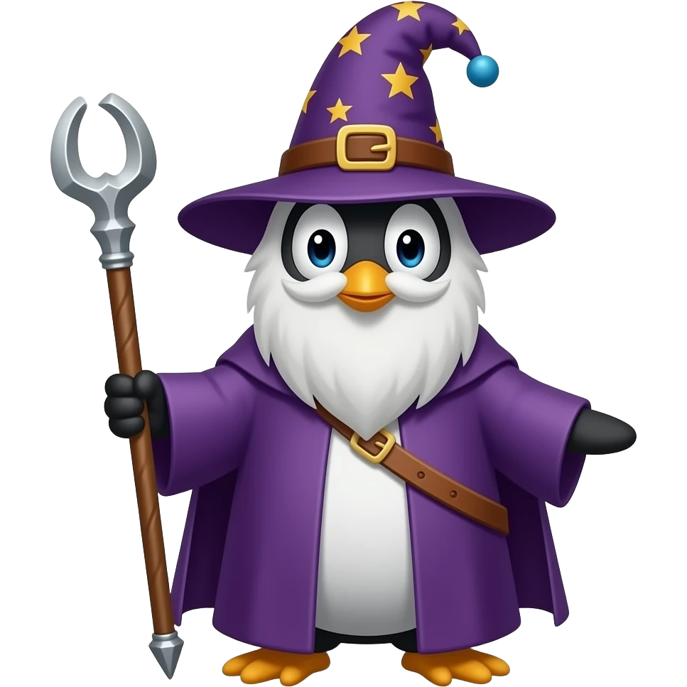 Penguin Wizard emoji
