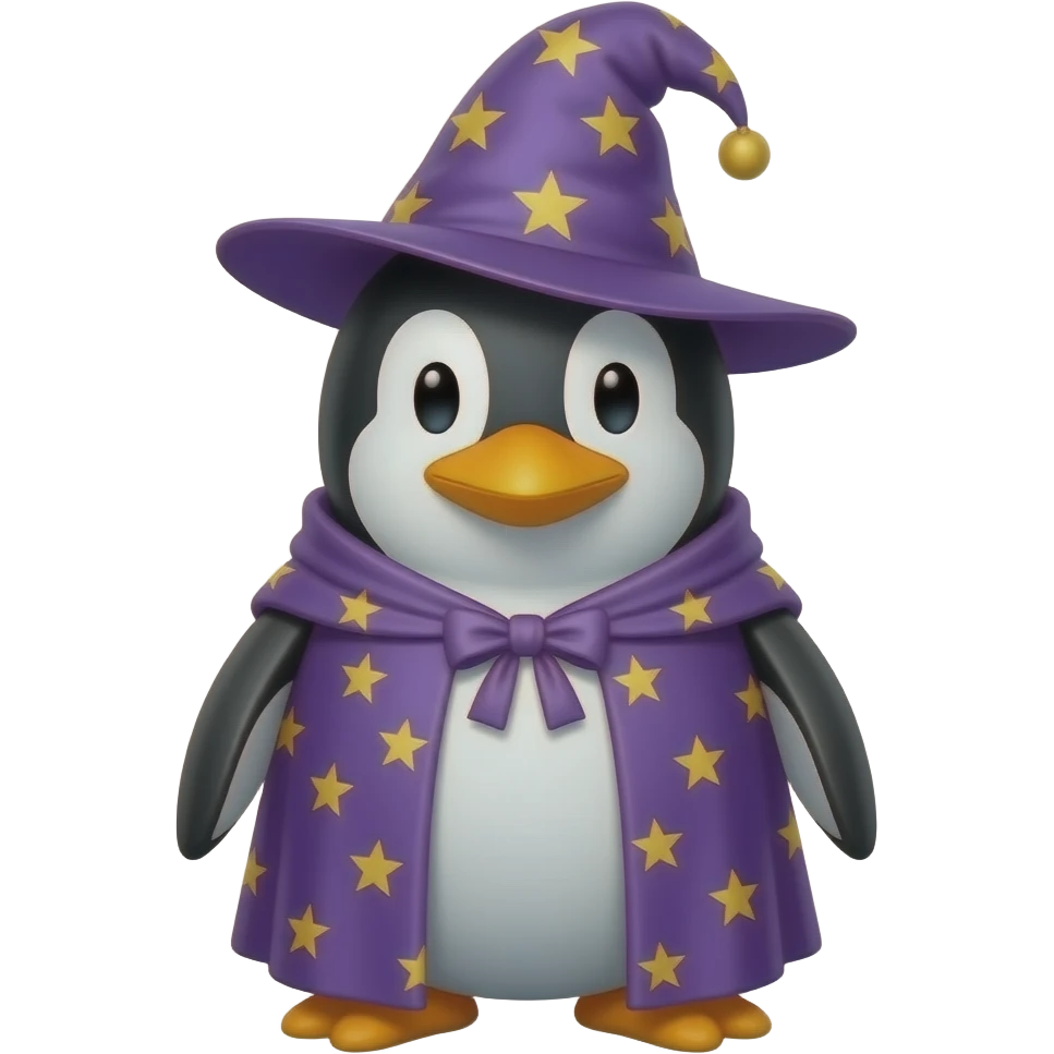Penguin Wizard emoji