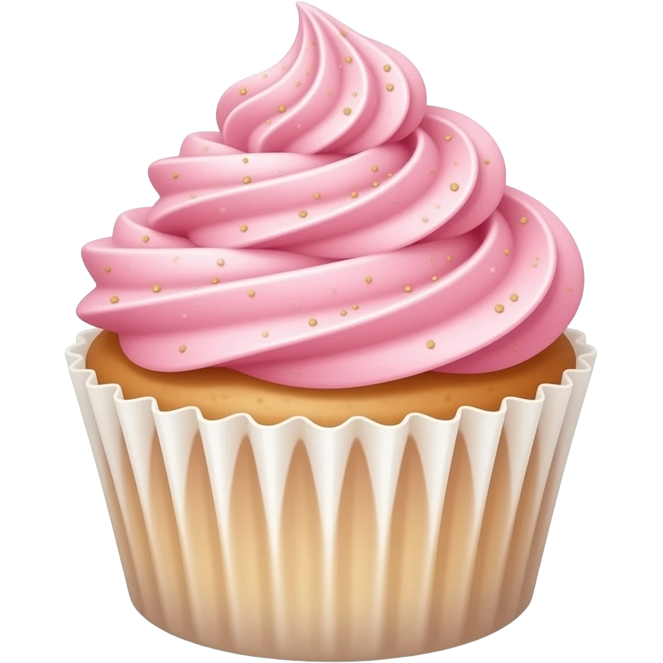 Cupcake with pink icing emoji