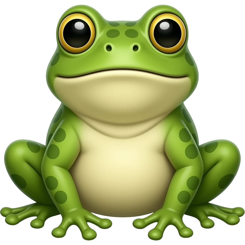 Frogs sit down emoji
