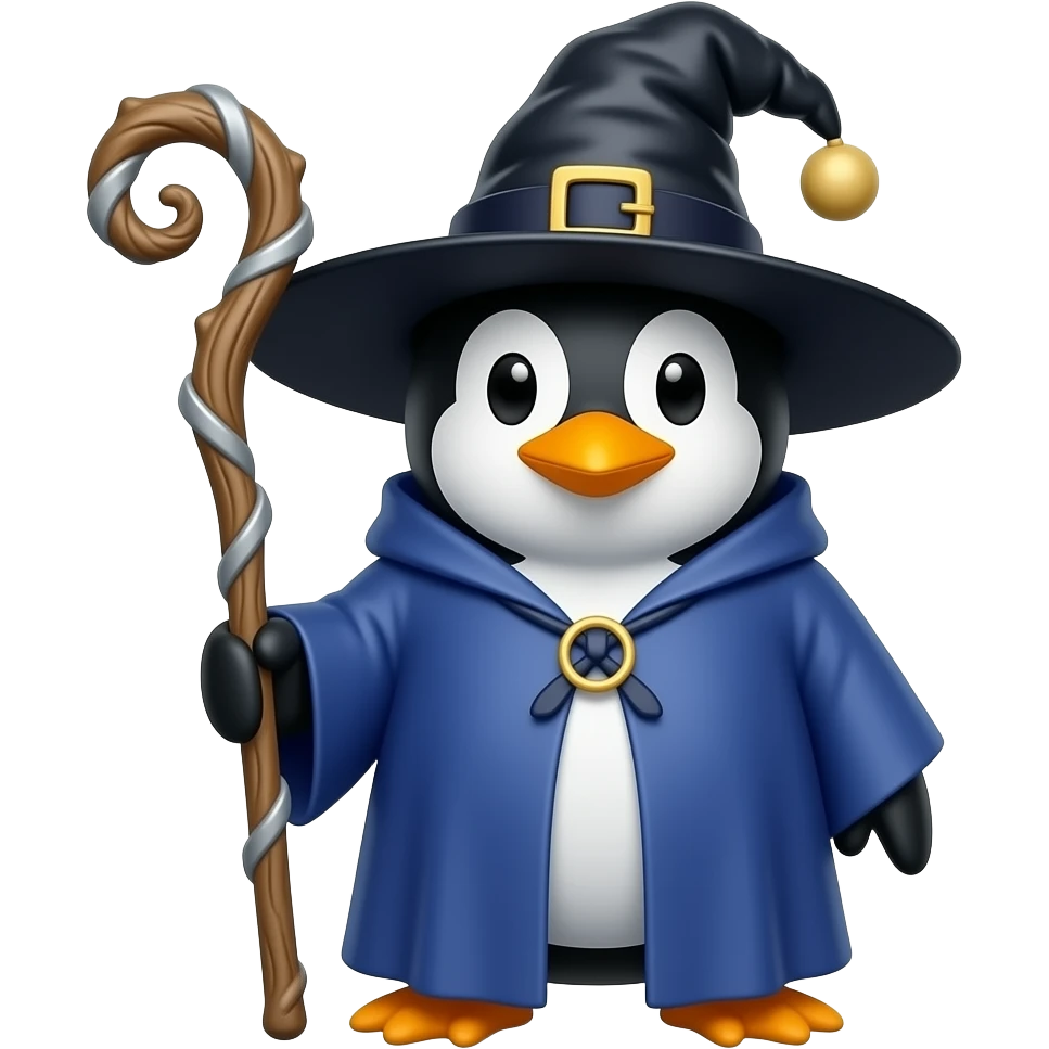 Penguin Wizard emoji