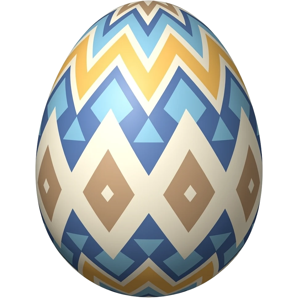 Easter egg, pattern, symmetry emoji