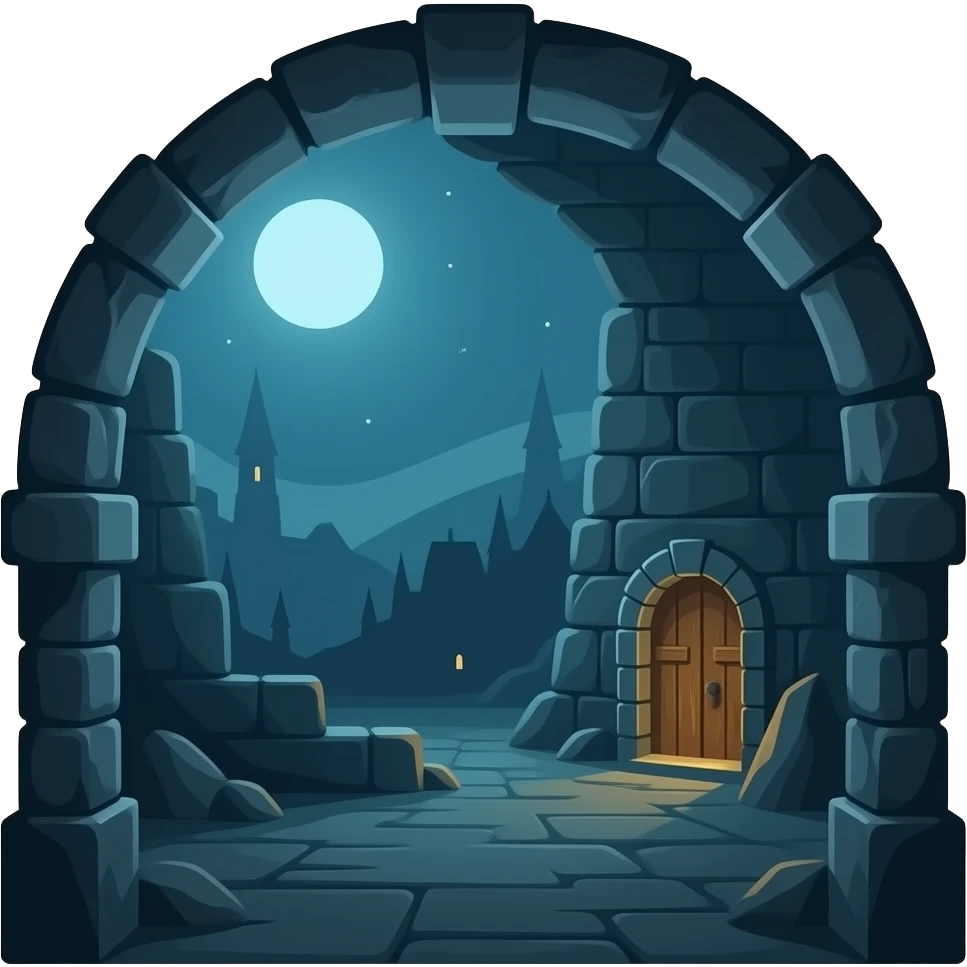 inside dark dungeon with no border emoji