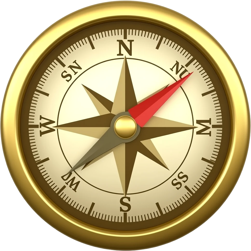 Brújula de tiempo dorada emoji