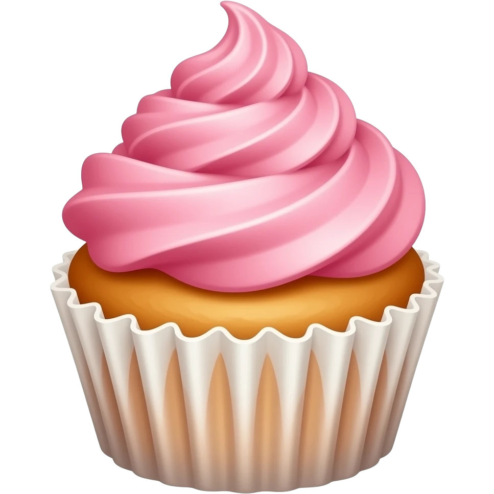 Cupcake with pink icing emoji