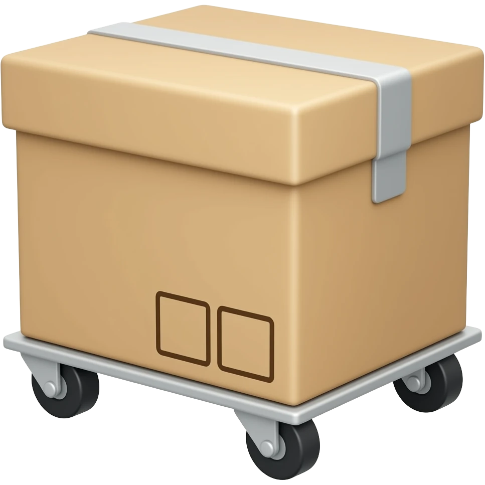 Wheeled box emoji