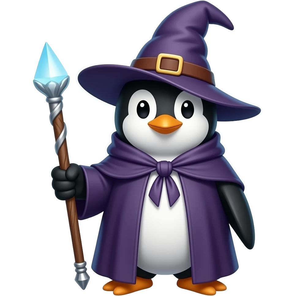 Penguin Wizard emoji