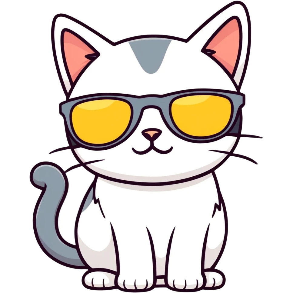 Cat with sunglasses emoji