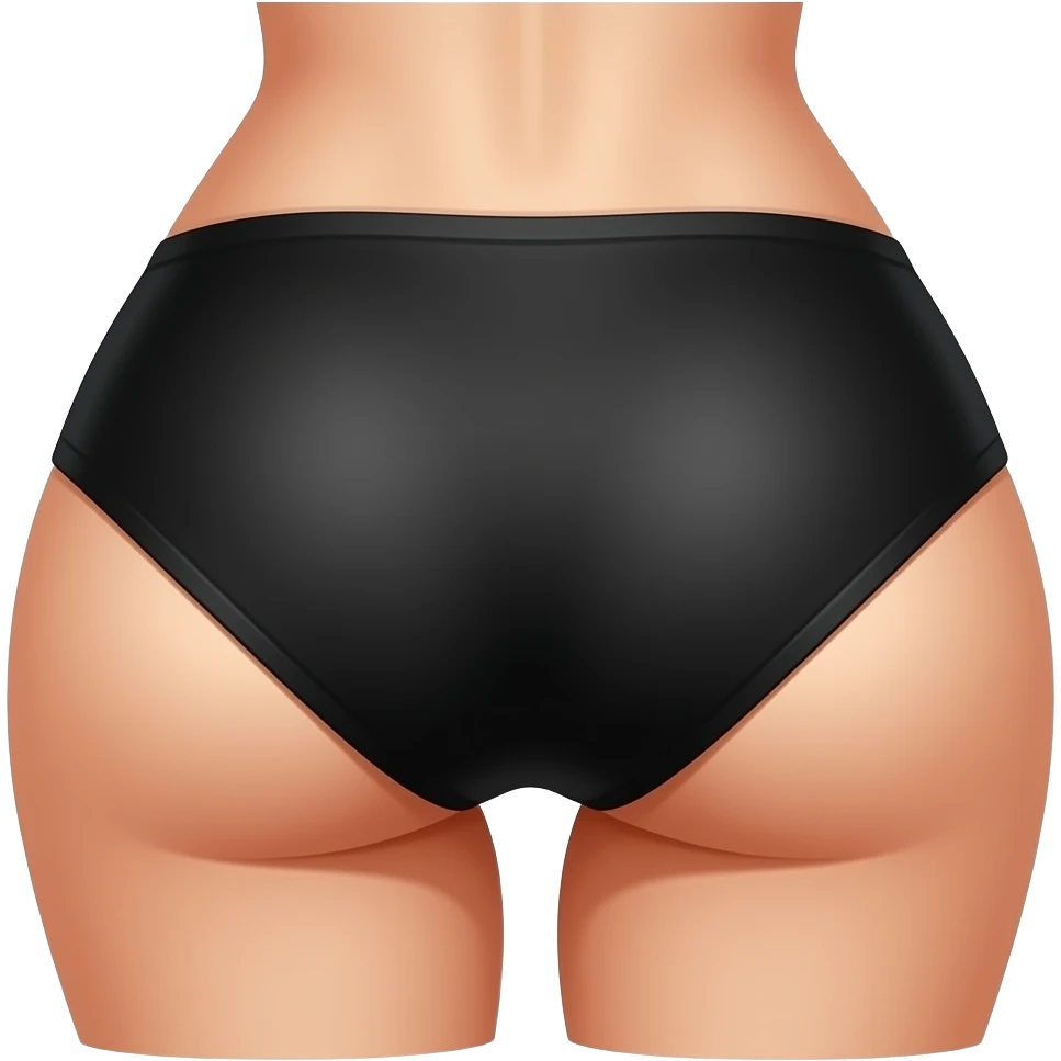 black Butt without panty emoji