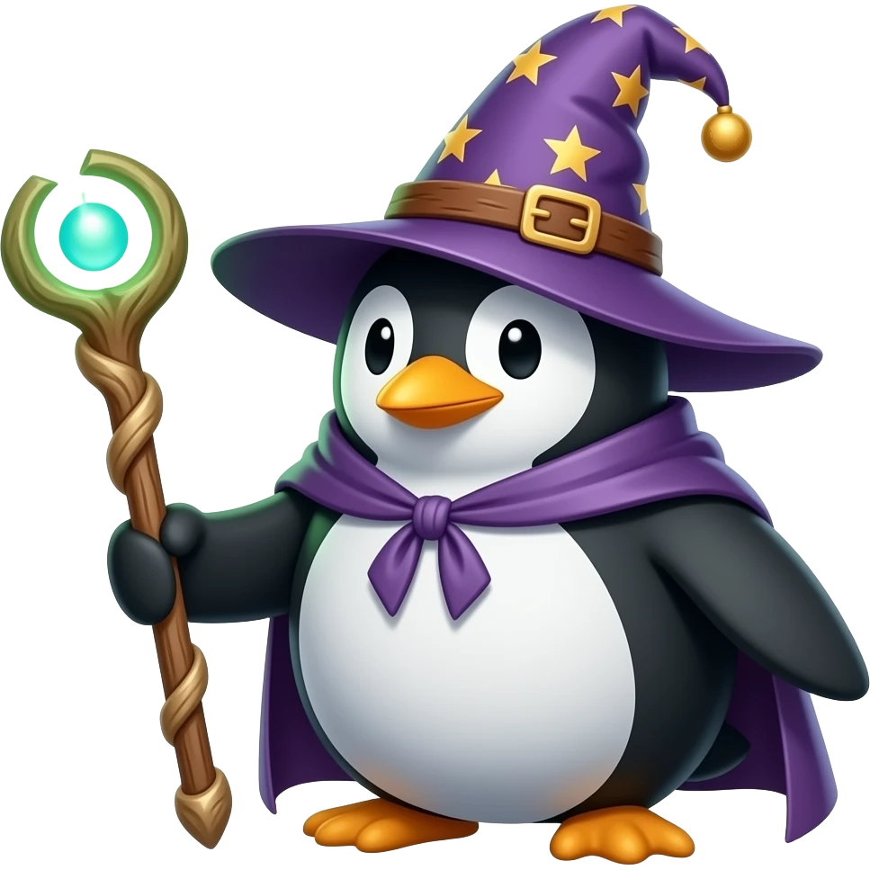 Penguin Wizard emoji