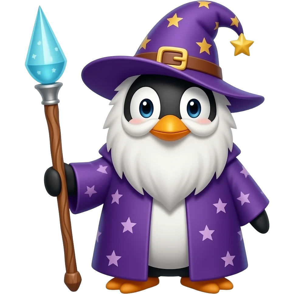 Penguin Wizard emoji