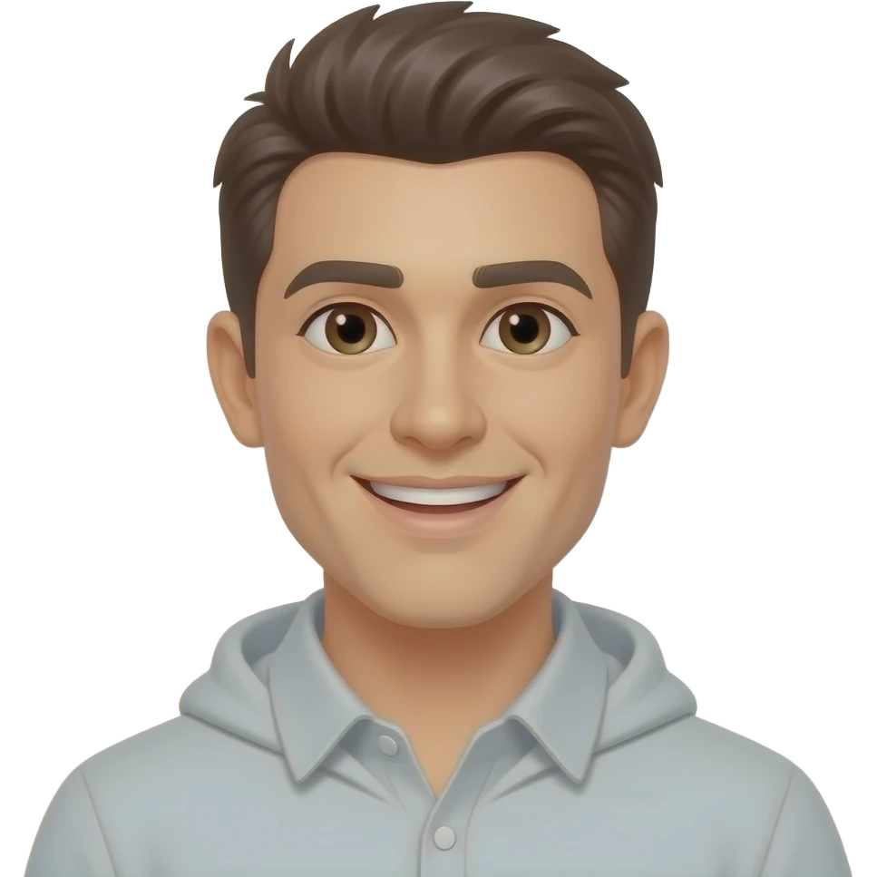 Emoji com expressão feliz ao lado emoji