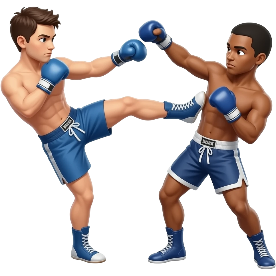 Kickboxing emoji in which two players should be fighting emoji