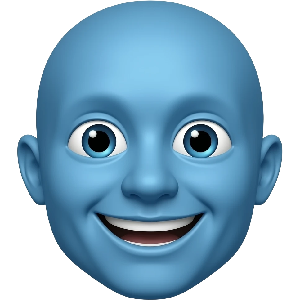 Emojis qui rigole mais il est blue emoji