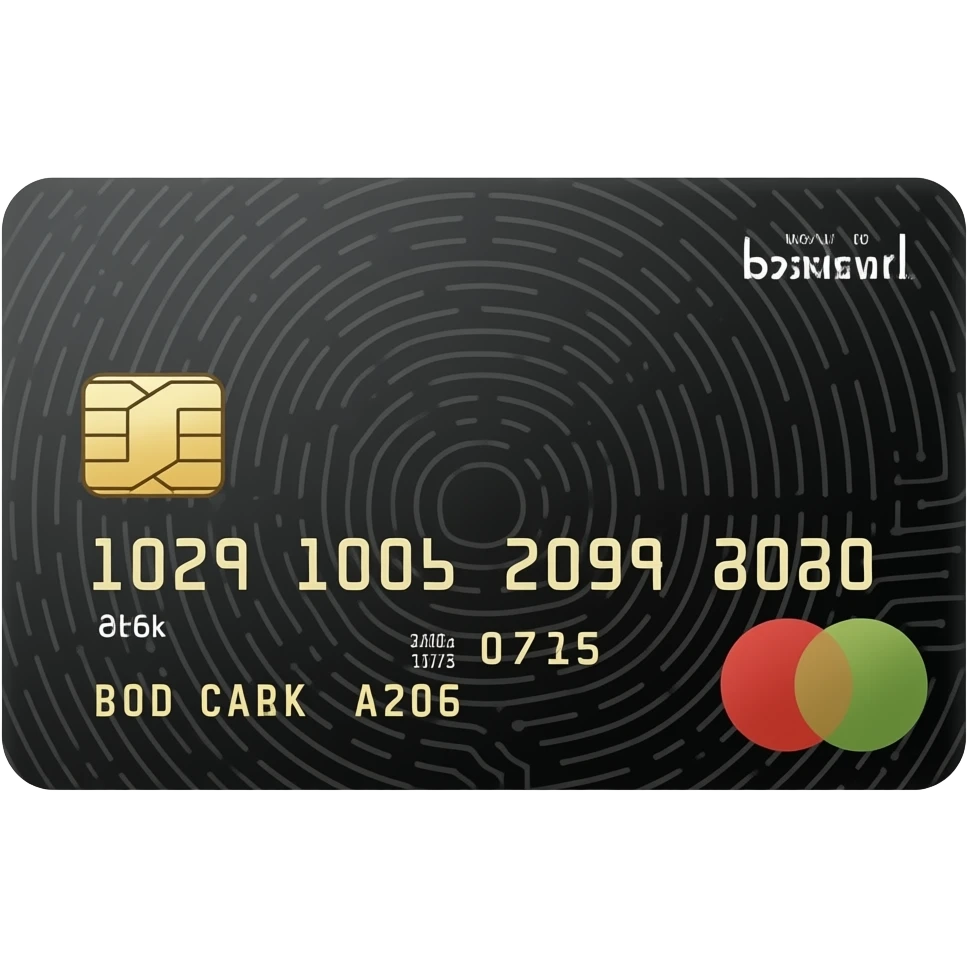 Cryptocurrency black and gold banking card emoji