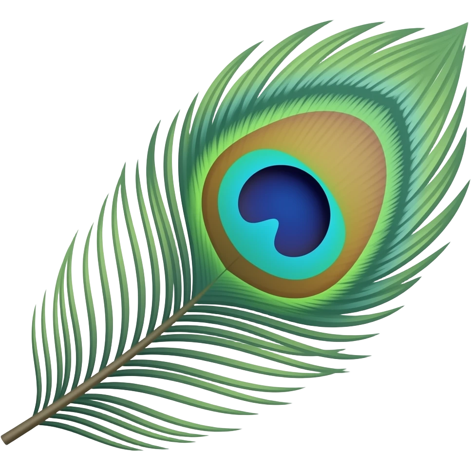 Peacock feather emoji