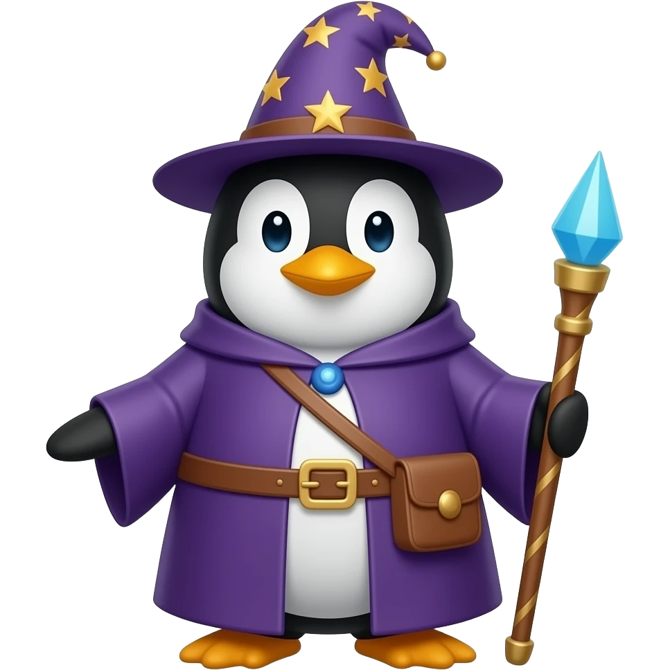 Penguin Wizard emoji