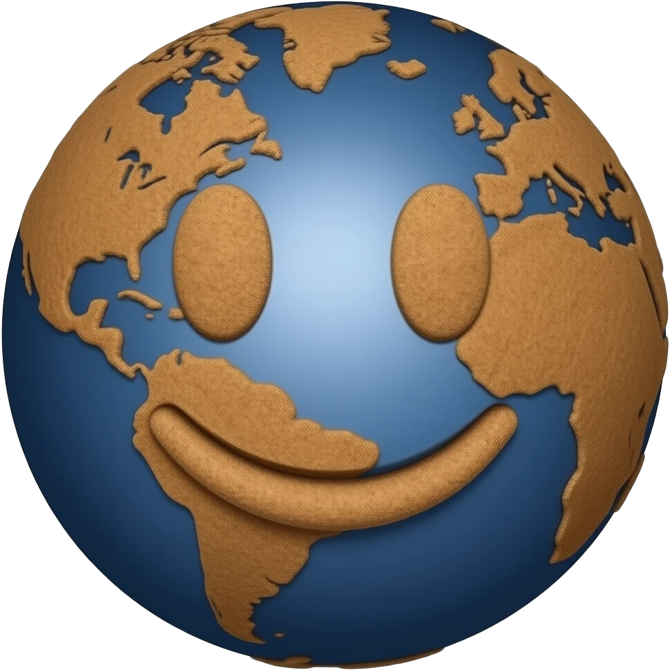 A smiley emoji is not a person, but a smiley face   Smiley face of the element of The Earth is not like a planet, but like a brown crumbly mass. elemental emoji