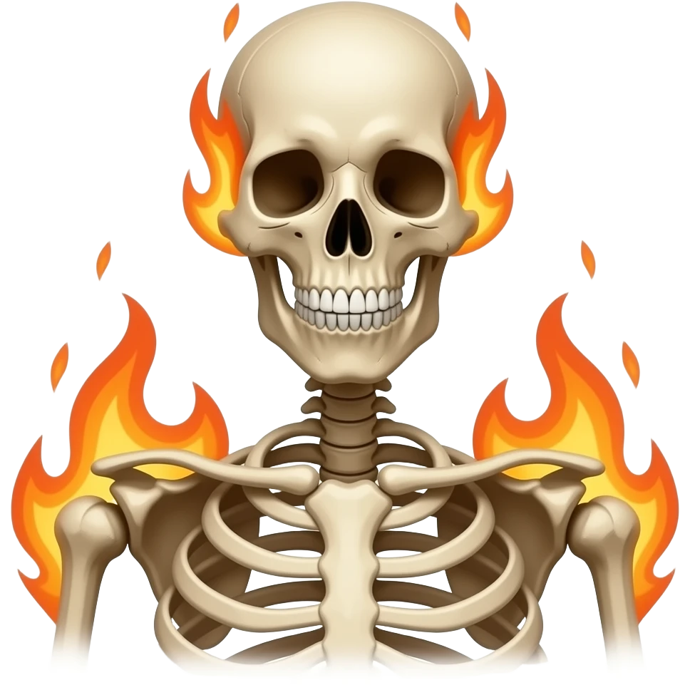 불타는 해골 emoji