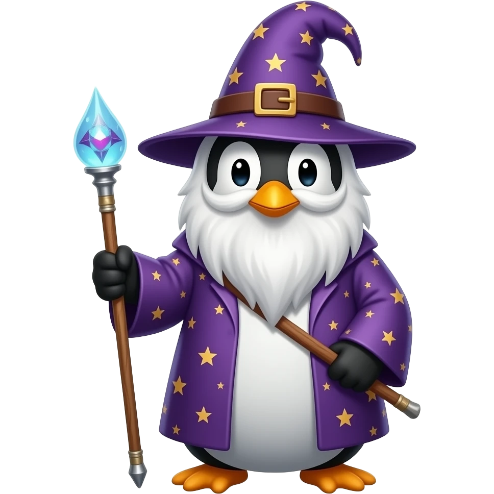 Penguin Wizard emoji