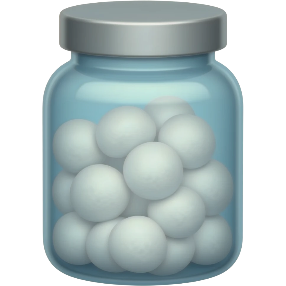 medical jar of cotton balls emoji