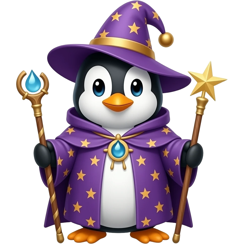 Penguin Wizard emoji
