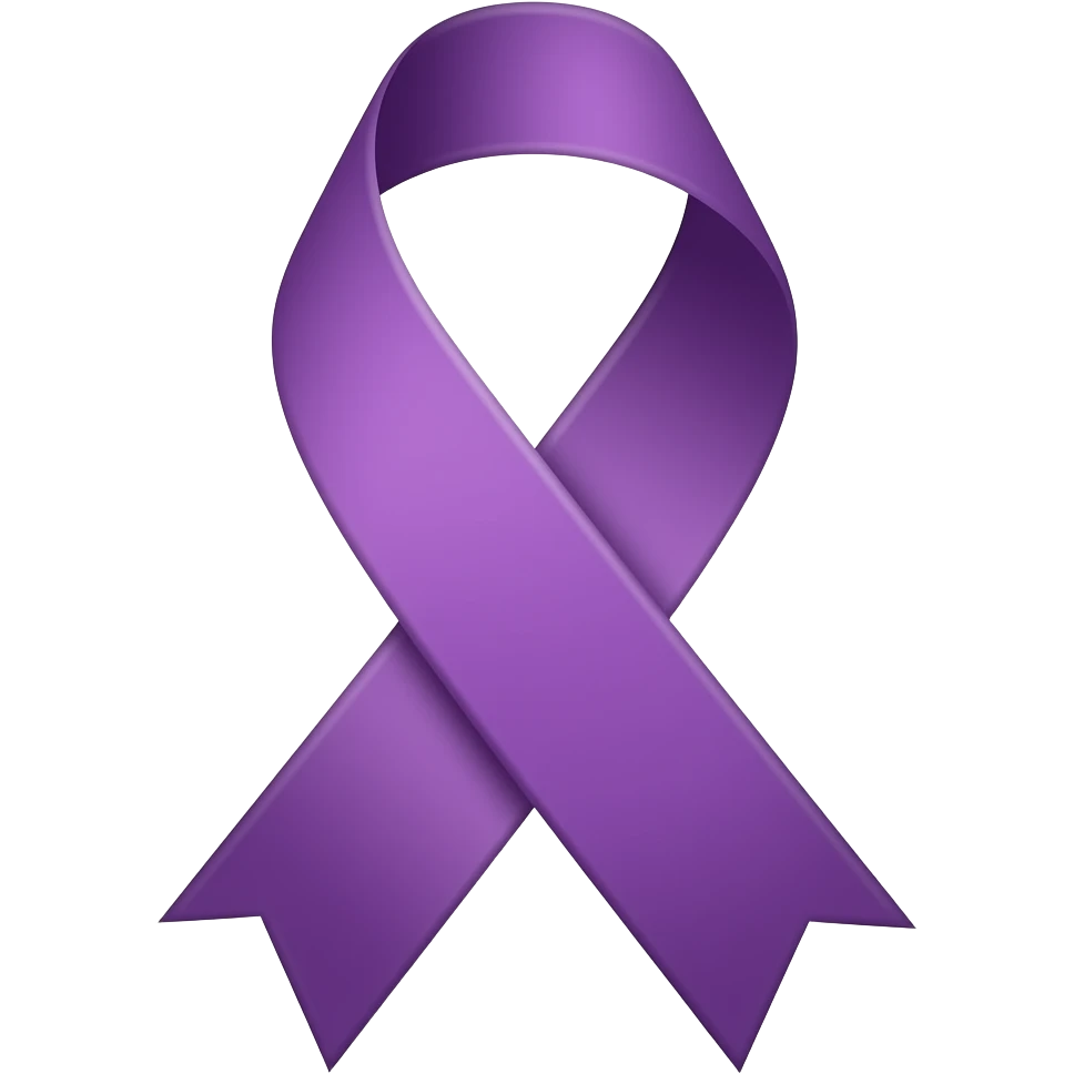 Purple ribbon emoji