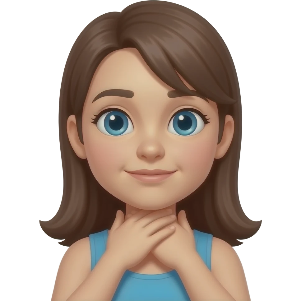 choking my own neck with my hands make it a girl emoji