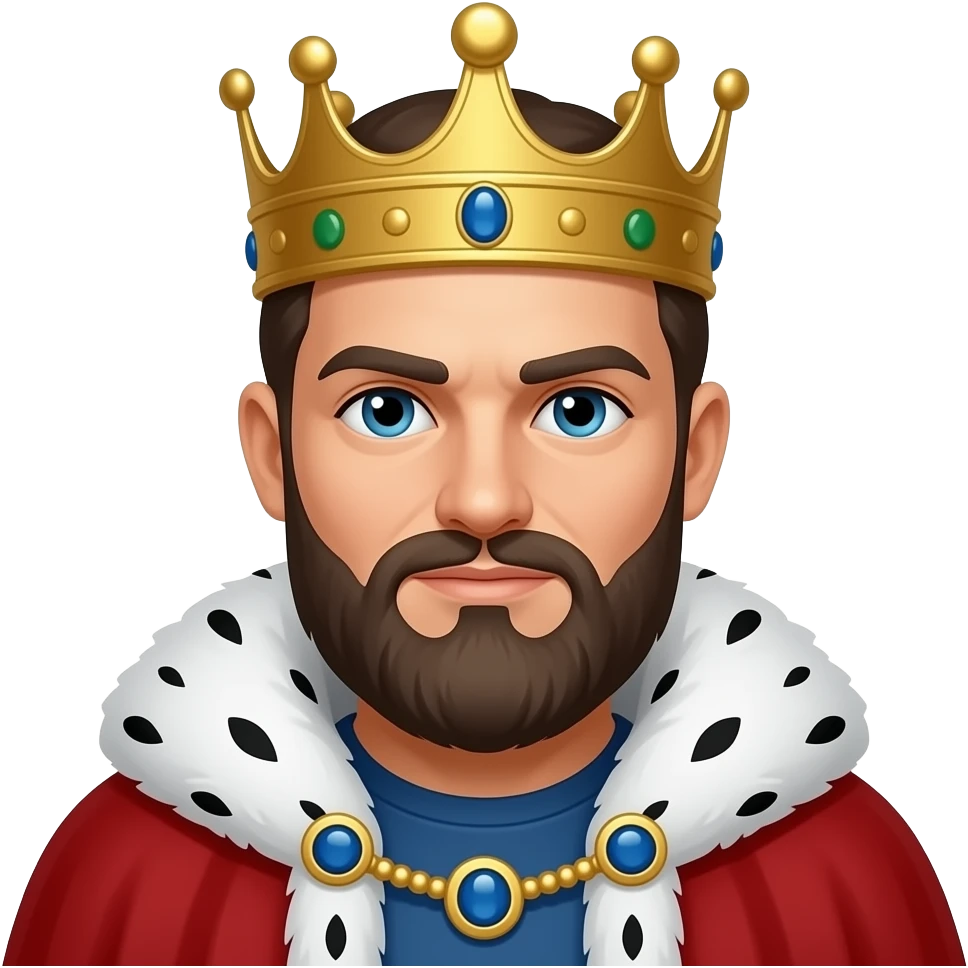 Make a pic of a dude called king ash emoji