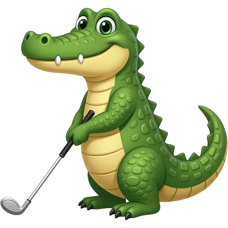golfing alligator emoji
