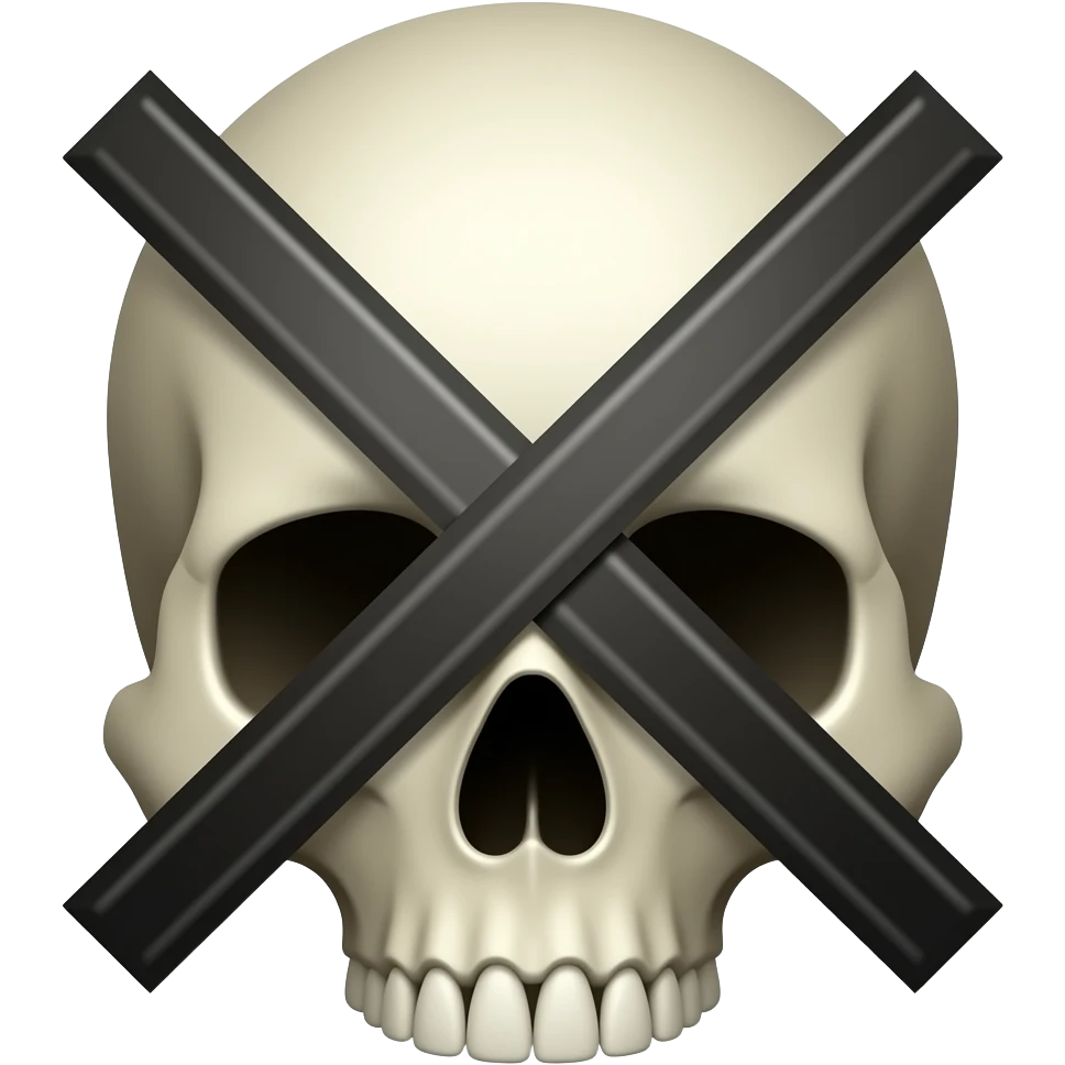 ☠️+❌ emoji