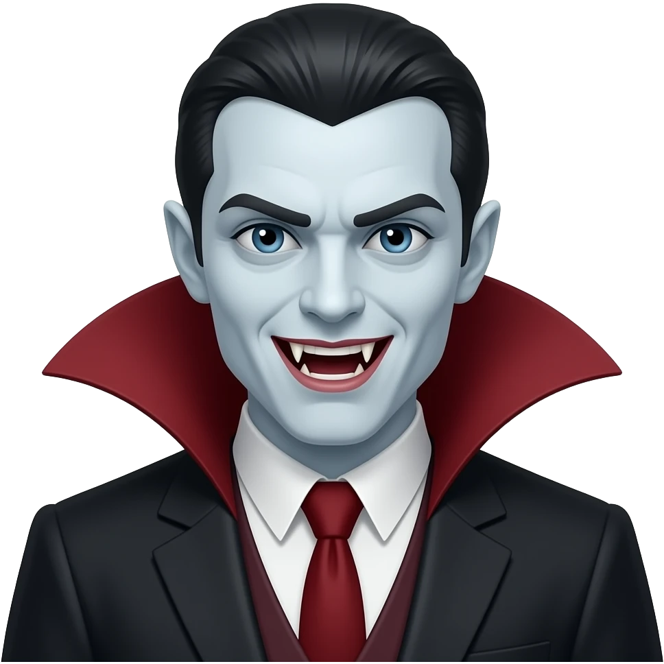 Classic vampire with fangs emoji