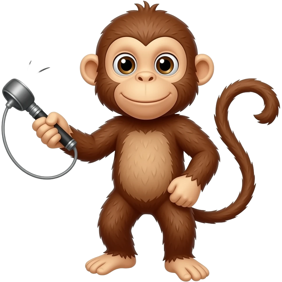 Whipping a monkey emoji