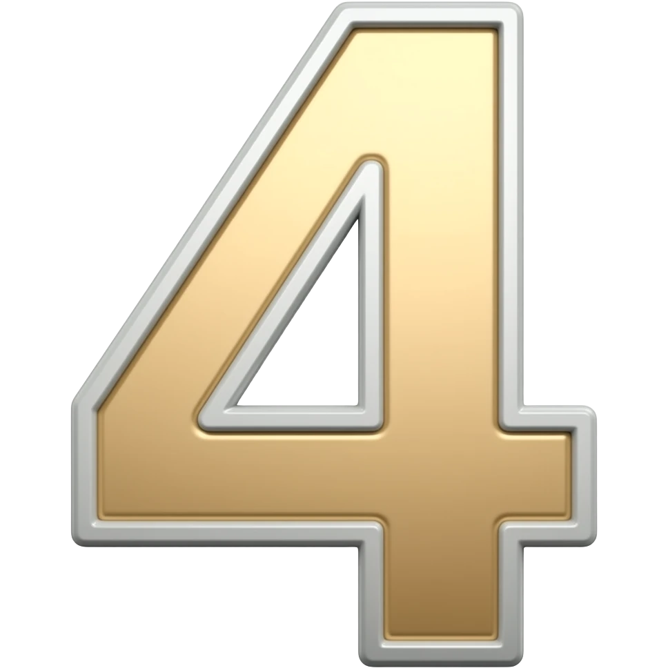 Number 4 emoji