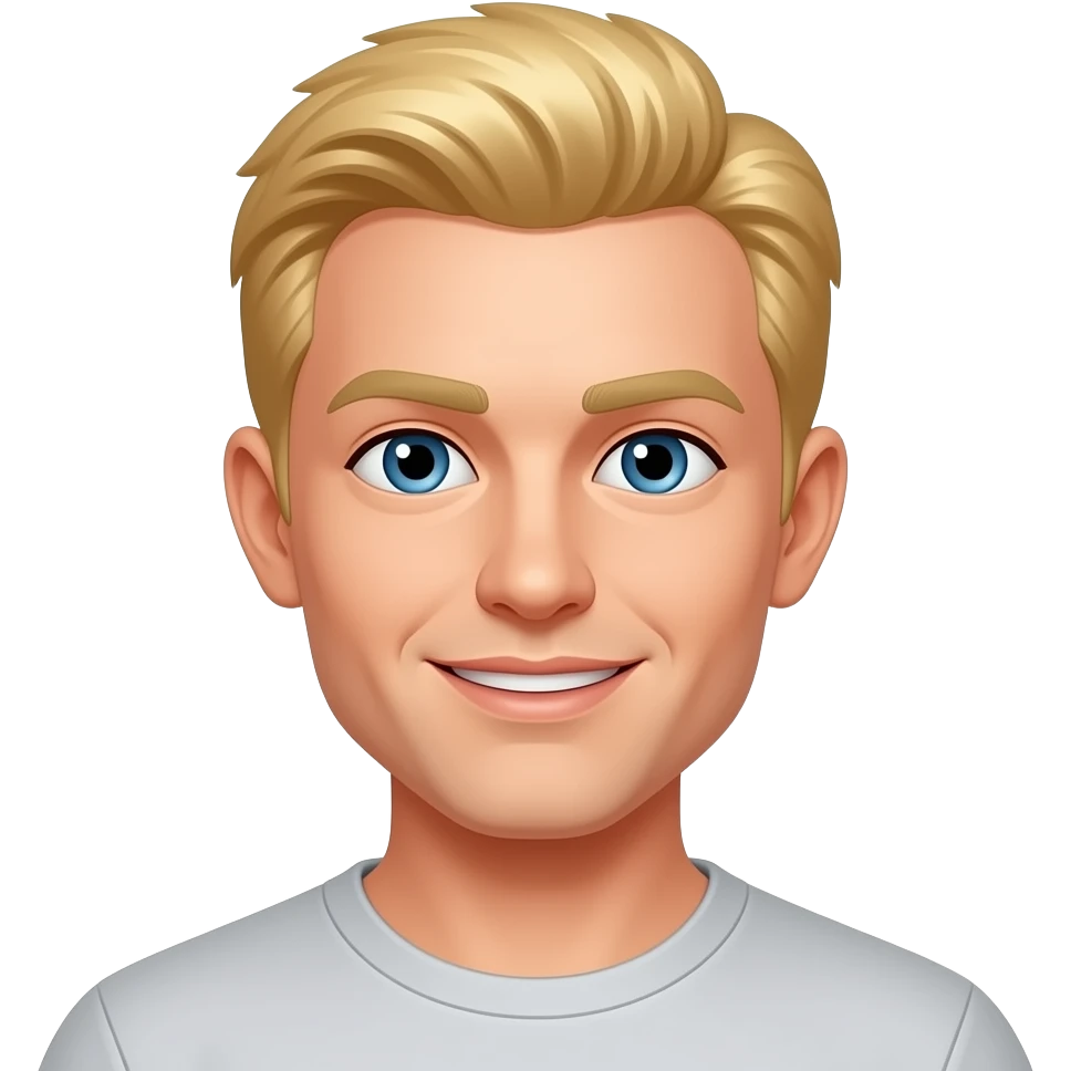 Un niño con el pelo rubio pero hombre emoji