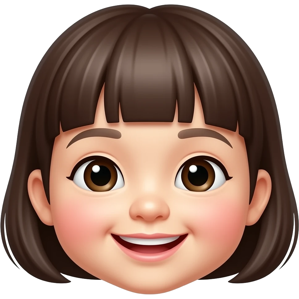 아기얼굴,웃음, 한국인, 앞머리 있는 emoji
