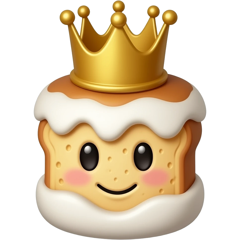 Toasted marshmallowe crown hat marshmallow!!! emoji