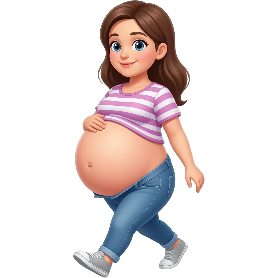 girl look at you tummy,big and full,ready to go pop,so full that a heavy fat stomach wants a gentle rub,A Bellybutton,had too much to eat,even one can’t fast but walks like one is pregnant with a baby bump sticking out and leading the way. emoji