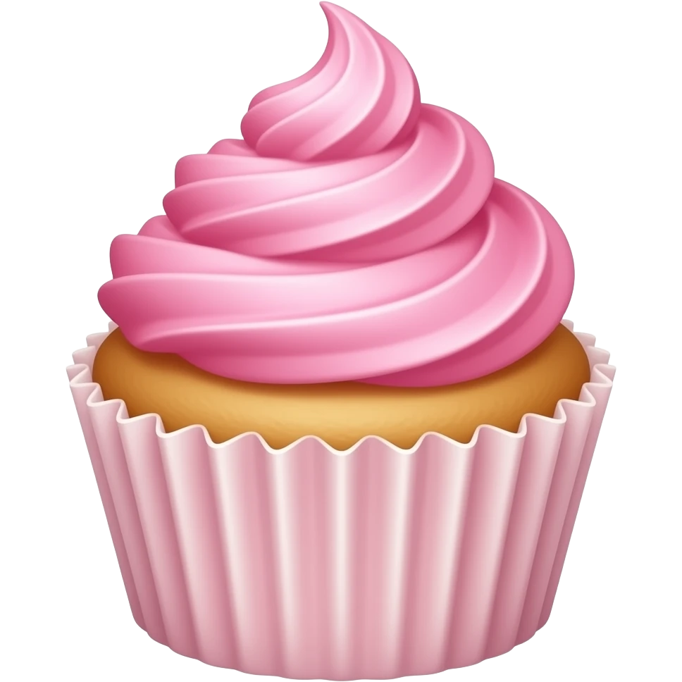 Cupcake with pink icing emoji